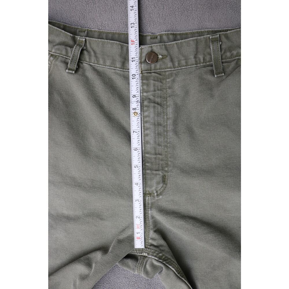 CARHARTT B11 Pants Mens 36x30 Moss Green Washed Duck Carpenter Loose Original - Picture 8 of 15
